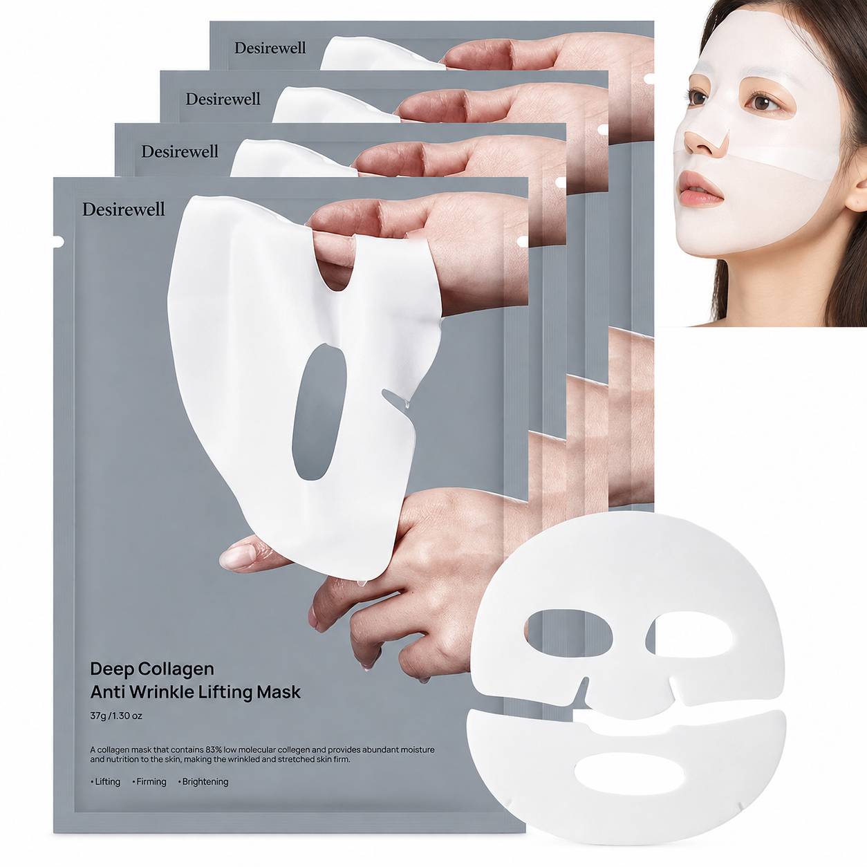 Desirewell Deep Collagen Anti-Wrinkle Lifting Mask (5 Pcs)
