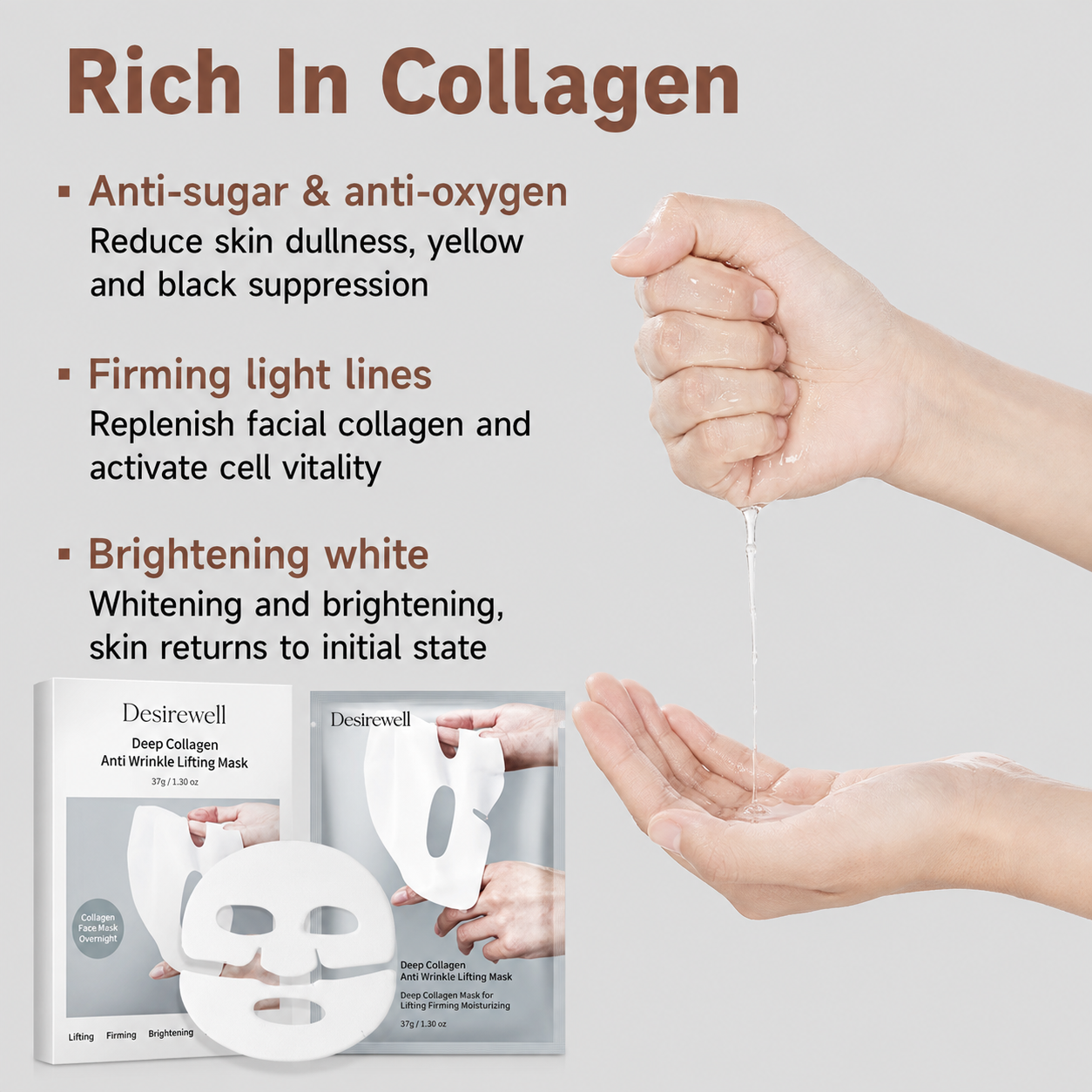 Desirewell Deep Collagen Anti-Wrinkle Lifting Mask (5 Pcs)