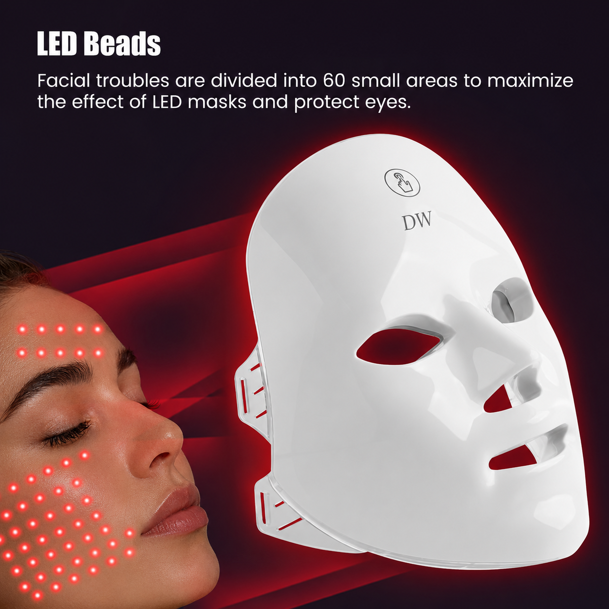 Desirewell Radiance 7-Color LED Facial Therapy Mask